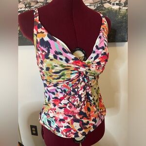 Blue rod Beattie Tankini top size 8